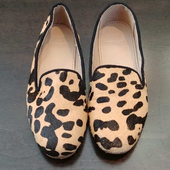 Crewcuts Other - Crewcuts Leopard Calf Hair Loafers